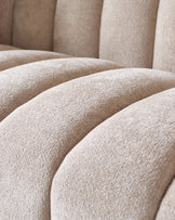 Kendra natural fabric 3 seater sofa