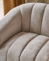 Kendra natural fabric armchair