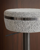 Kian grey fabric gas lift bar stool