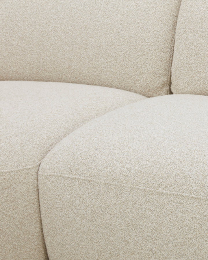 Kimberley natural fabric 3 seater right hand chaise sofa