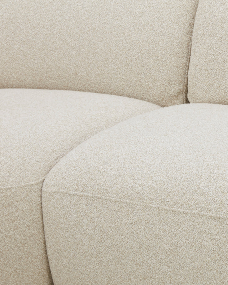Kimberley natural fabric 3 seater right hand chaise sofa