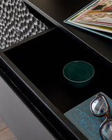 Knox black wood large sideboard