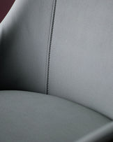 Kyro Dark Grey Faux Leather Dining Chair