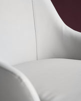 Kyro Light Grey Faux Leather Dining Chair