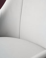 Kyro Light Grey Faux Leather Dining Chair