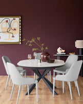 Kyro Light Grey Faux Leather Dining Chair