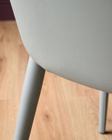 Kyro Mid Grey Faux Leather Dining Chair