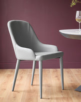 Kyro Mid Grey Faux Leather Dining Chair