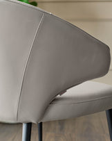 Landon Light Grey Leather Dining Chair