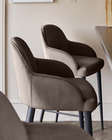 Lani mocha velvet bar stool