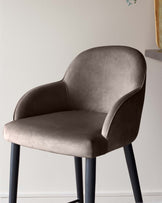 Lani mocha velvet bar stool