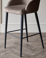 Lani mocha velvet bar stool