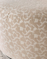 Leda champagne abstract fabric swivel accent chair