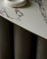 Lena white calacatta console table