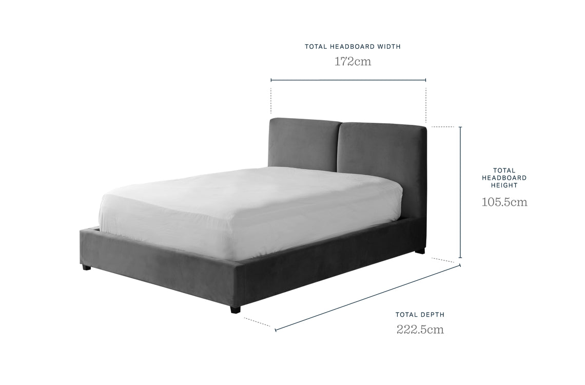 Giường Ottoman cỡ King Leona Ivory Boucle