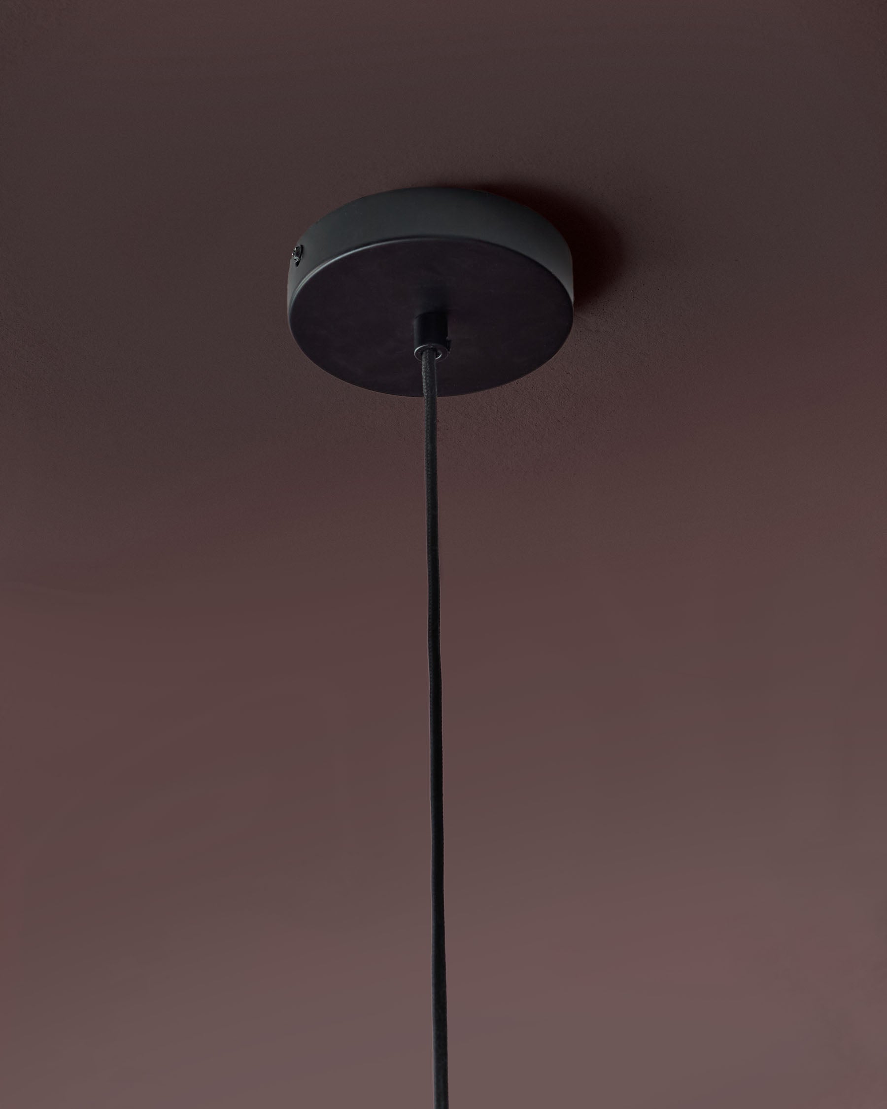 Leonie natural and mocha linen large round pendant light – Danetti