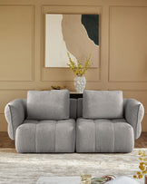 Lillian light grey fabric 2 seater sofa