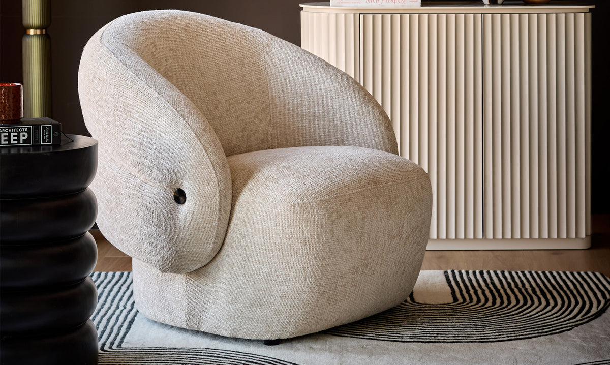 Lillian natural chunky weave accent chair