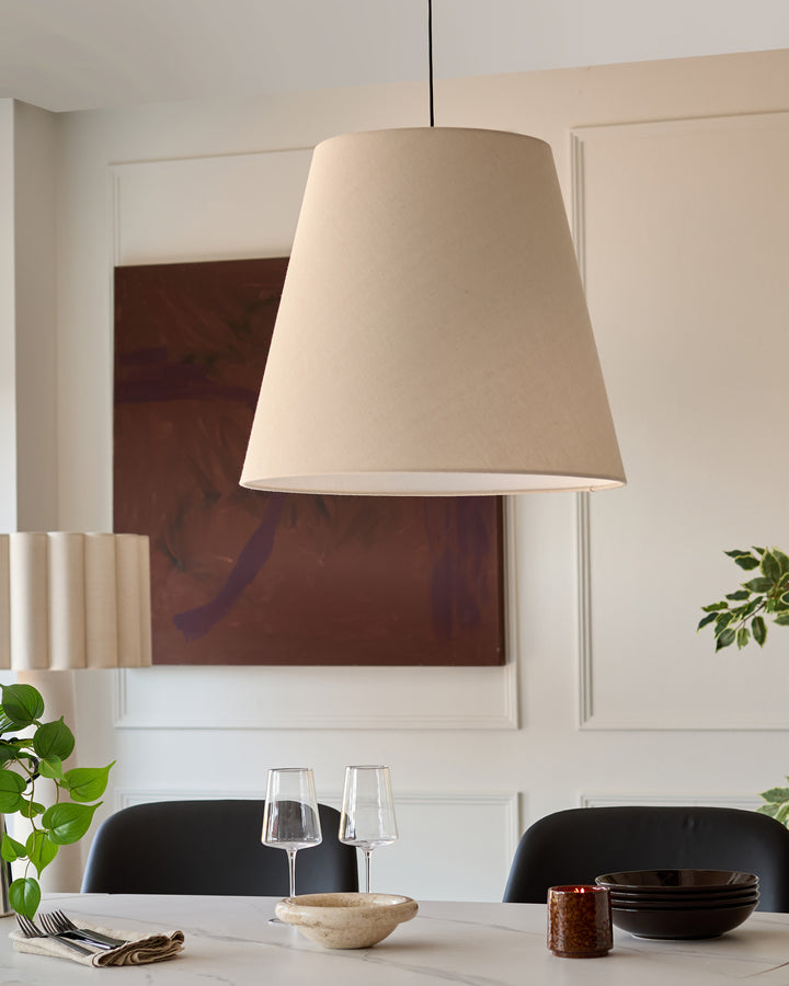 Linden natural linen pendant light
