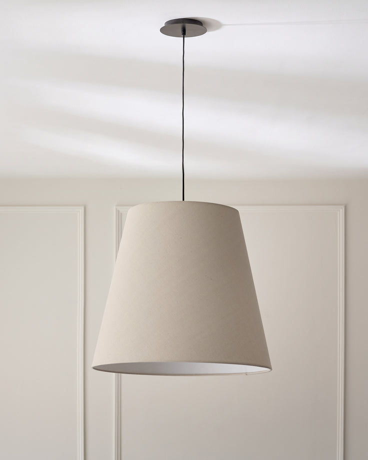 Linden natural linen pendant light
