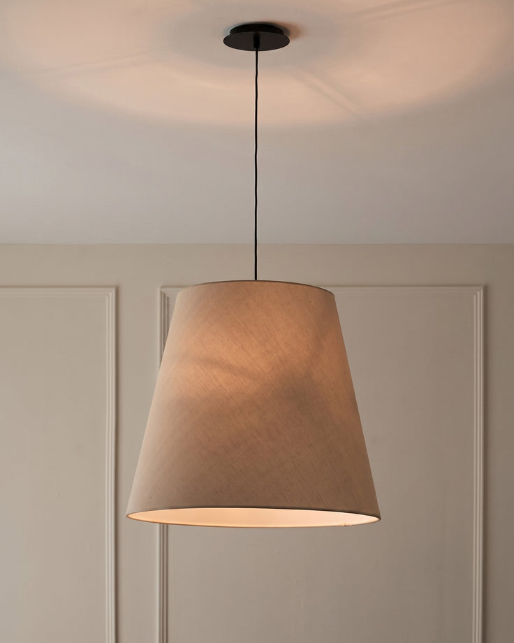 Linden natural linen pendant light