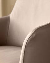 Logan mocha leather dining chair