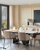 Logan mocha leather dining chair