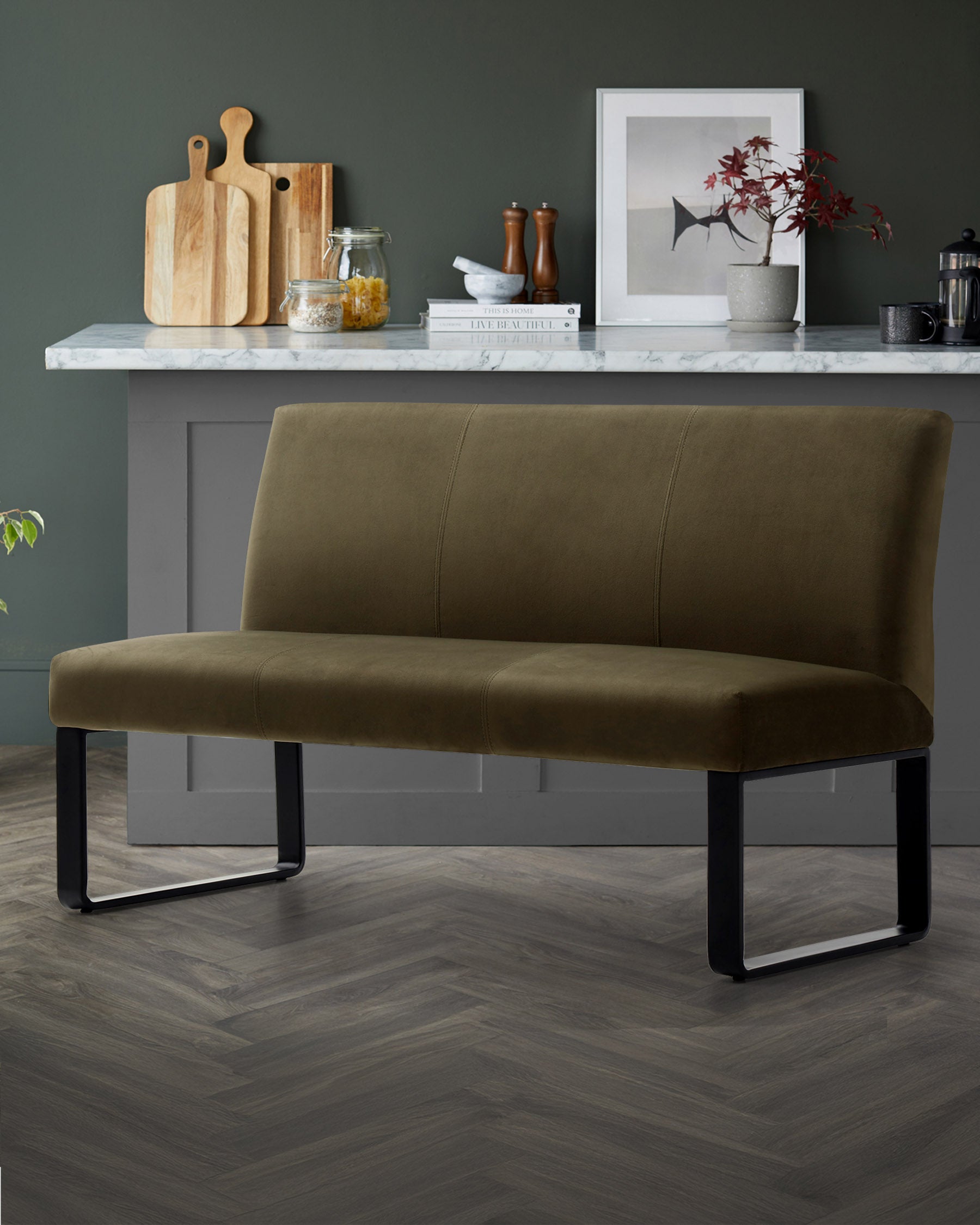 Wood Velvet Bench Seat For Dining Table 42