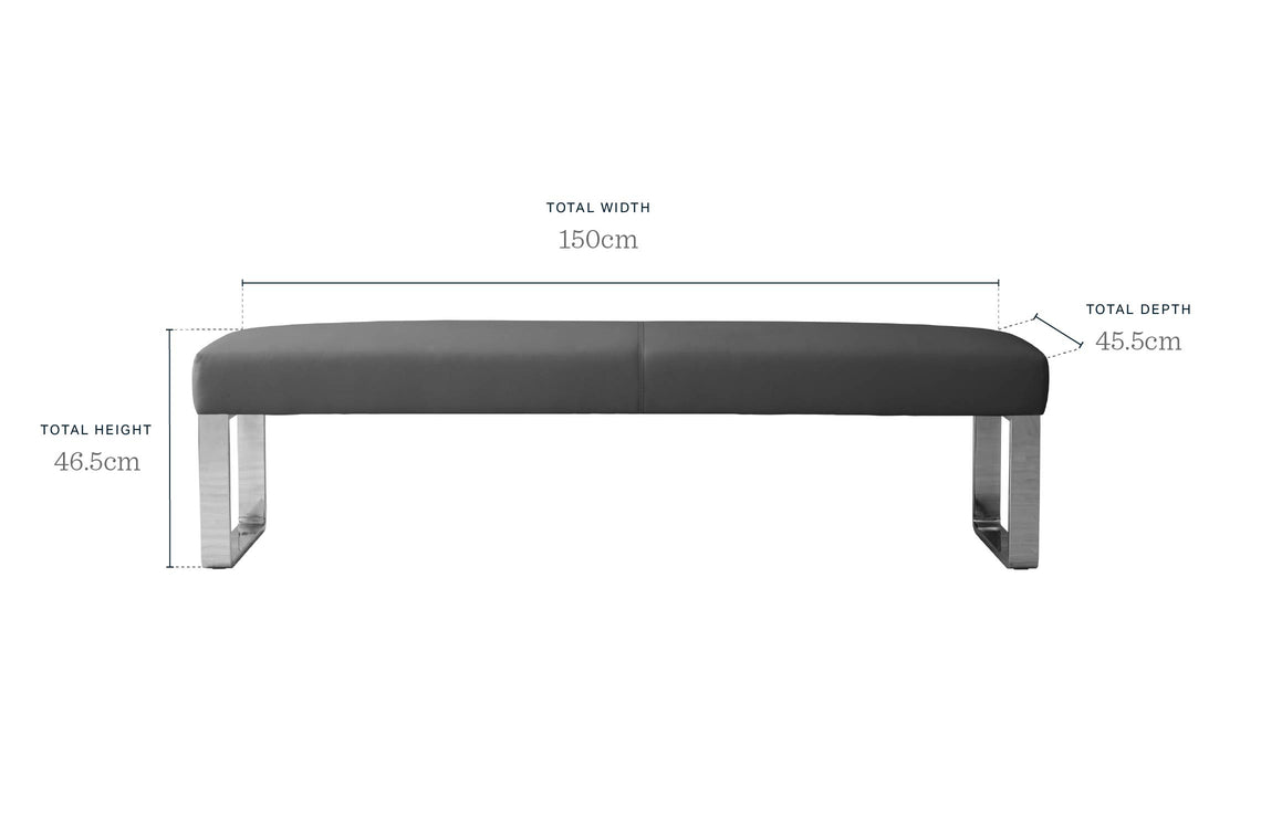 Loop olive green velvet brushed brass 3 seater dining bench without backrest