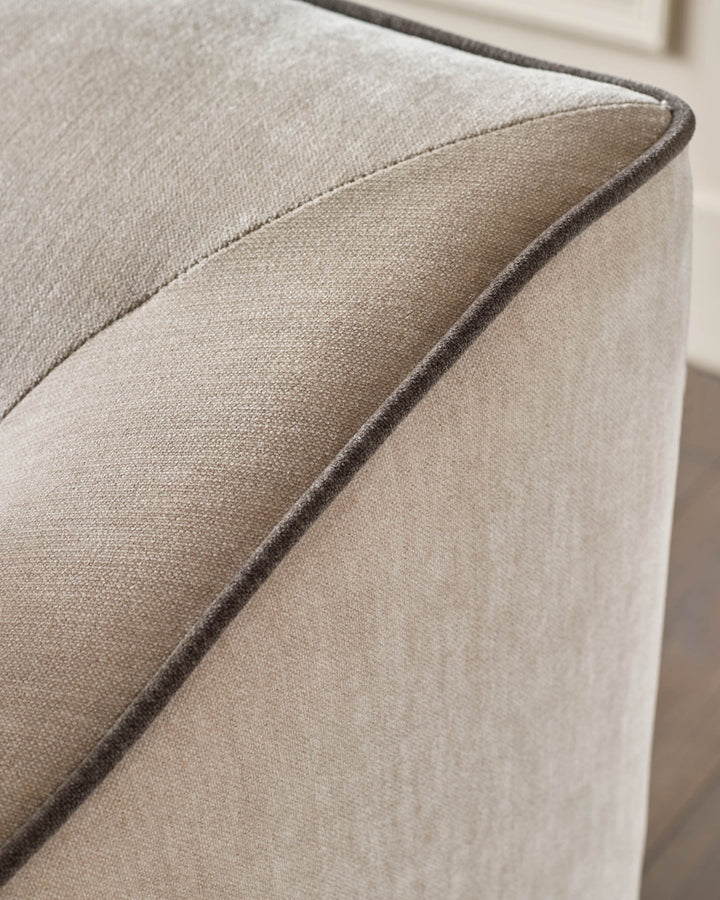 Julep champagne fabric 3 seater sofa