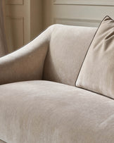 Julep champagne fabric 3 seater sofa