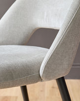 Lottie Mid Grey Fabric Dining Chair