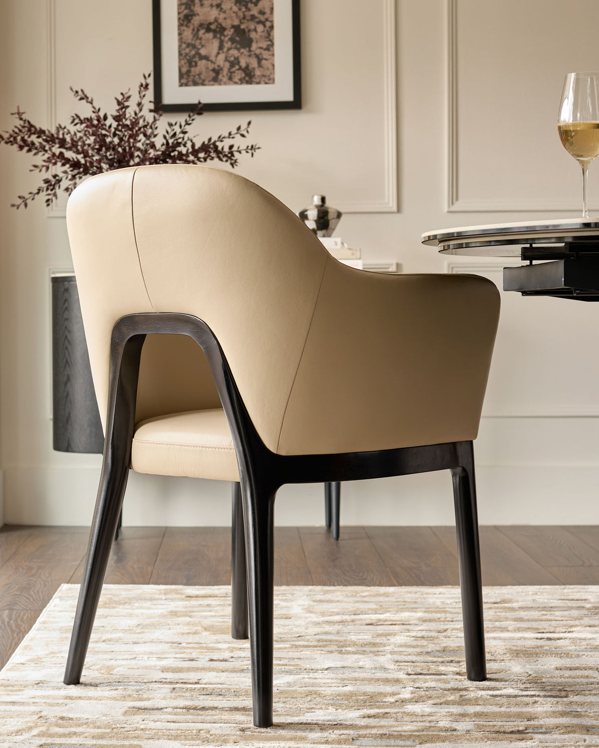 Lucien natural leather dining chair