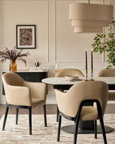 Lucien natural leather dining chair