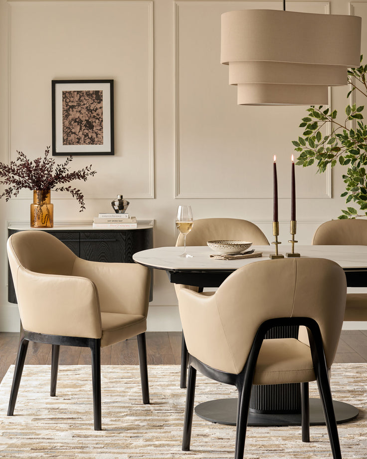 Lucien natural leather dining chair