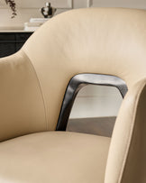 Lucien natural leather dining chair