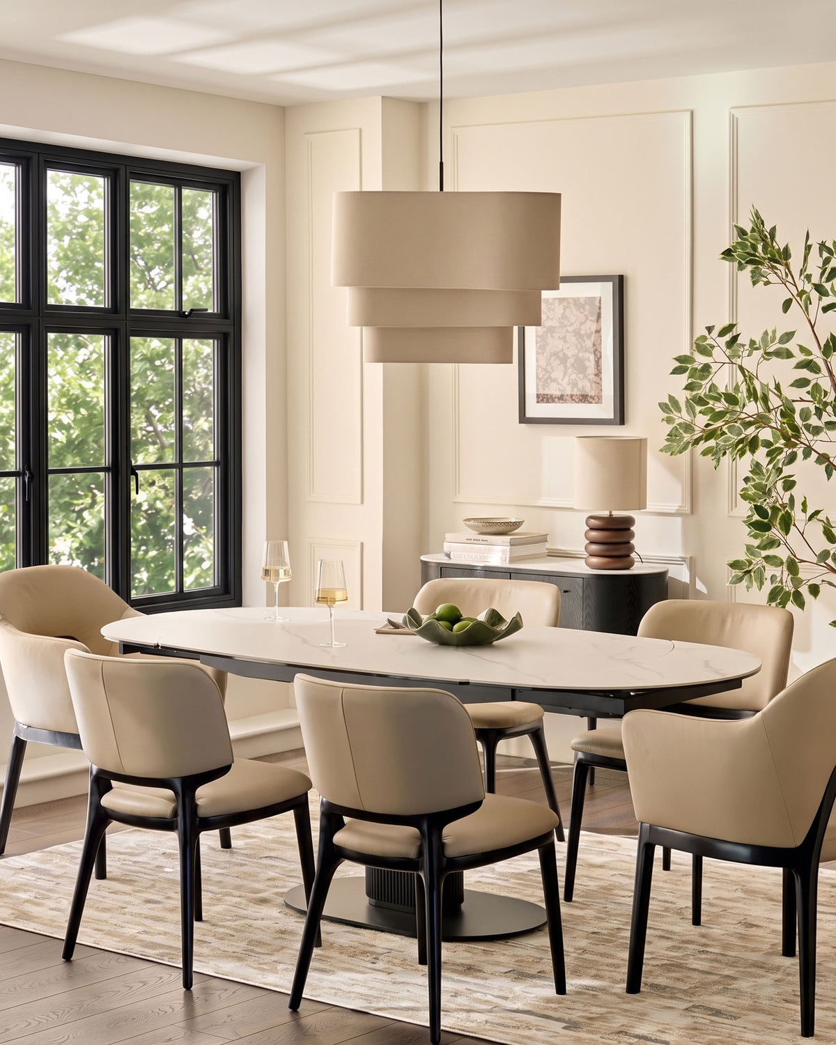 Lucien natural leather dining chair