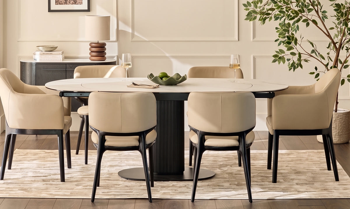 Lucien natural leather dining chair
