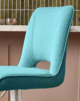 Ludo Teal Fabric Gas Lift Bar Stool