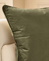 Luca olive green large cushion