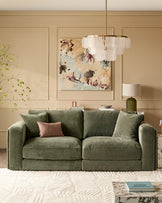Lynetta dark green chenille 3 seater sofa
