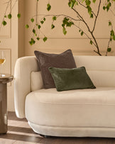 Luca olive green large cushion