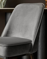 Mae Dark Grey Velvet Dining Chair