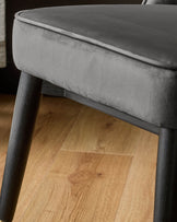 Mae Dark Grey Velvet Dining Chair