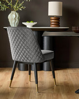 Mae Dark Grey Velvet Dining Chair