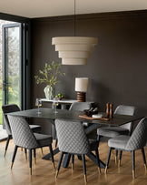 Mae Dark Grey Velvet Dining Chair