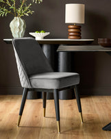 Mae Dark Grey Velvet Dining Chair