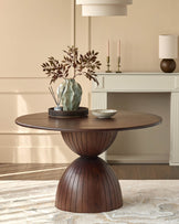 Malin dark wood 4 seater dining table