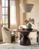 Malin dark wood 4 seater dining table