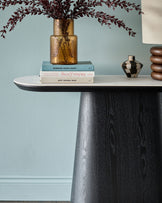 Manhattan white ceramic console table